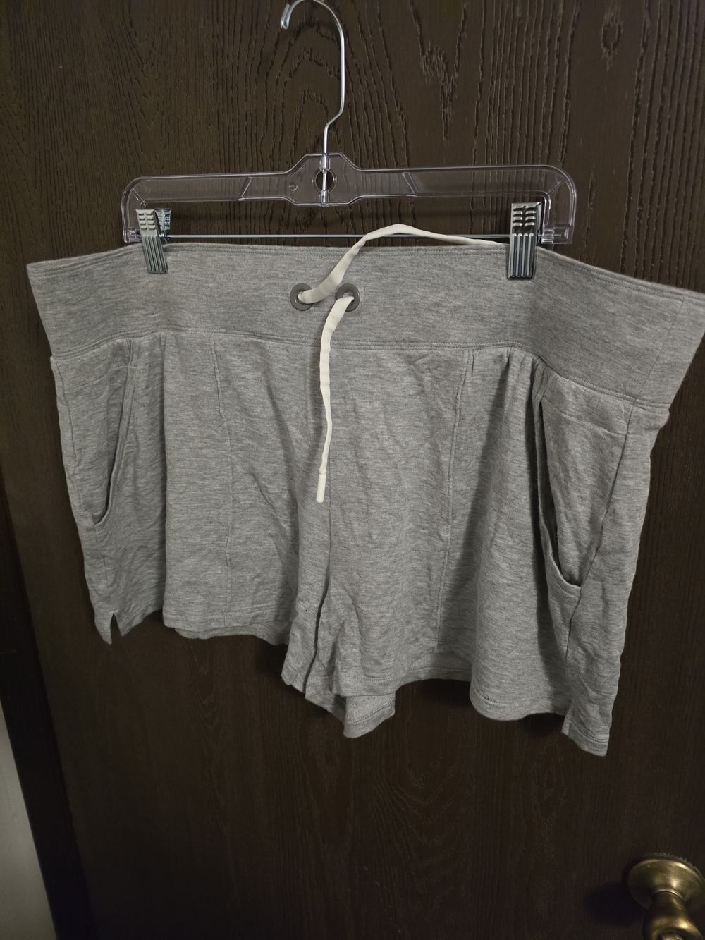 Athleta Light Gray Drawstring Lounge Shorts